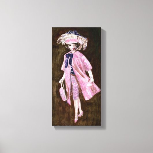 Veer, Mauvy Silk & Suede: Mode van Matisse Doll Canvas Afdruk (Voorkant)