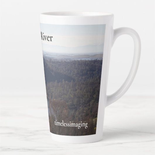 Veer op een mok, warme drank, keukengerei. latte mok (Rechts)