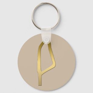 Veer van het Egyptische symbool Maat Sleutelhanger