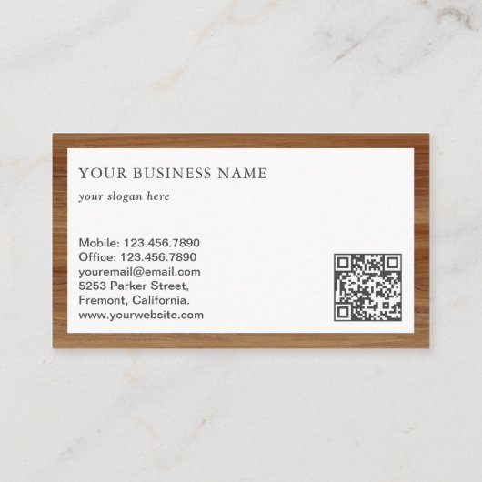 Veer Veer Quill Pen QR Code Writer Visitekaartje (Achterkant)