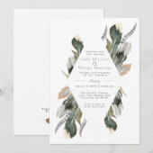 Veer Waterverf Diamond Overlay | Bruiloft Kaart (Voorkant / Achterkant)