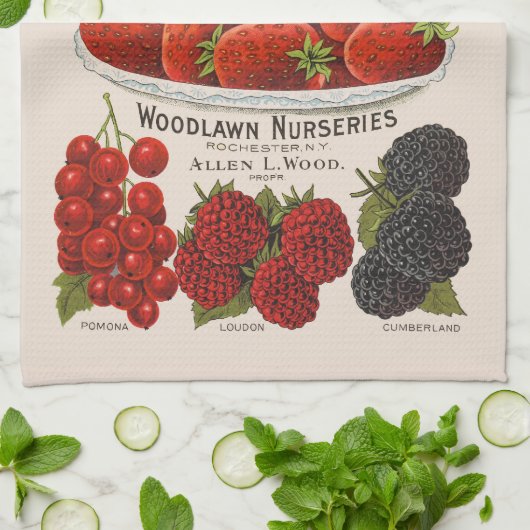 Veerbessen Theedoek (Gevouwen)