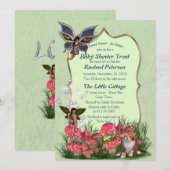 Veerbloemen en vlinderfeesten kaart (Voorkant / Achterkant)