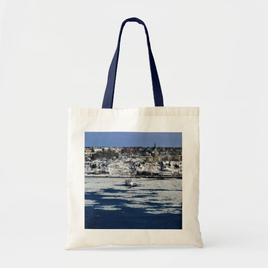 veerboot op de rivier de Saint Lawrence, Quebec Tote Bag (Voorkant)