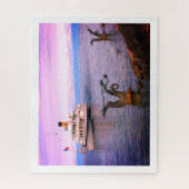 veerboot op het meer van Genève Legpuzzel (Verticaal)