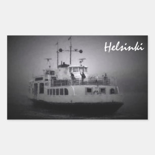 veerboot Suomenlinna (Helsinki) in mist sticker