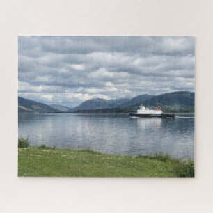 Veerboot vaart Rothesay Bay binnen, Isle of Bute o Legpuzzel