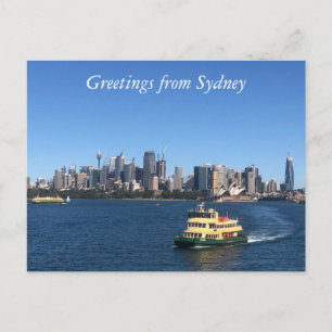 veerboot van de haven van sydney briefkaart