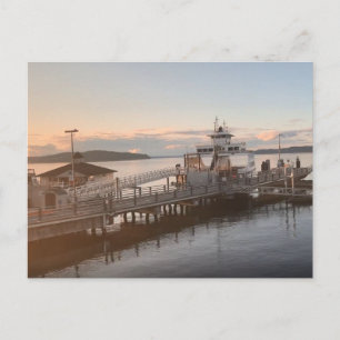 Veerbootfotografie bij de zeehaven van de staat Wa Briefkaart
