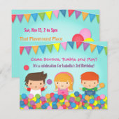 Veerdaagse uitnodigingen bij speelpleisters (Voorkant / Achterkant)