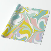 Veerdeegwaren | Abstract ontwerp voor marmering Cadeaupapier (Uitgerold)