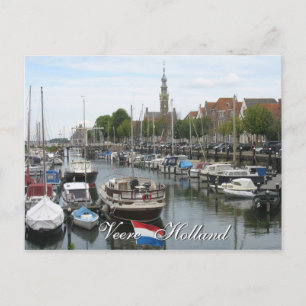 Veere old Harbor Zeeland Holland Briefkaart
