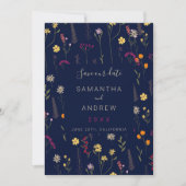 Veergedroogde geperste bloemen, met uitzondering v save the date (Voorkant)