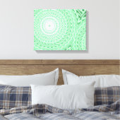 Veergroene cirkels canvas afdruk (Insitu (Slaapkamer))