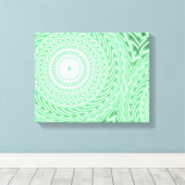 Veergroene cirkels canvas afdruk (Insitu (Houten vloer))