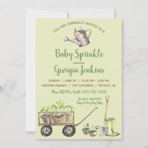 Veergroenten en tuinwater kunnen sprinkle Baby Kaart