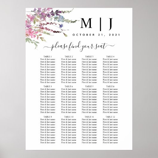 Veerjarige wilde - bloementeelt poster (Voorkant)