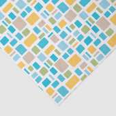 Veerkleuren Wonky Squares & Retangs Tissuepapier (Detail)