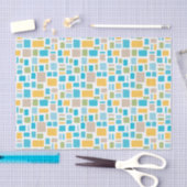 Veerkleuren Wonky Squares & Retangs Tissuepapier (Craft)