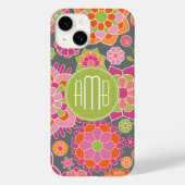 Veerkleurig Florentieel Patroon Aangepast Monogram Case-Mate iPhone Case (Achterkant)