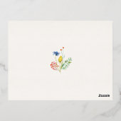 Veerkleurige bloem Wildbloemen TuinSVP Folie Uitnodiging Briefkaart (Achterkant)