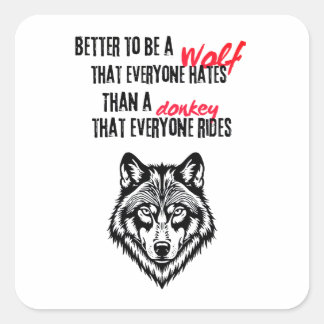 Veerkracht, eigenwaarde en onafhankelijkheid vierkante sticker