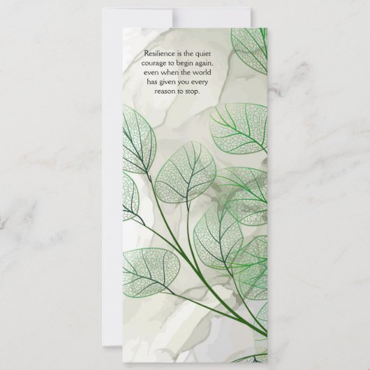 Veerkracht en moed Kaart (Voorkant)