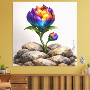 Veerkracht (paarse editie) canvas afdruk