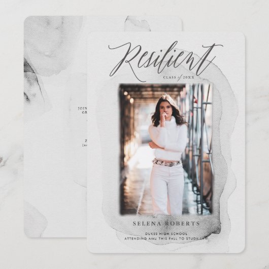 Veerkrachtige klasse Afstuderen Kaart (Voorkant / Achterkant)