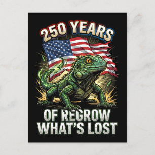 Veerkrachtige Reptiel Amerika 250 Jaar Briefkaart