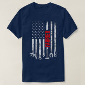 Veerling Amerikaanse vlag Hoefijzer Hoof Trimming T-shirt (Design voorkant)