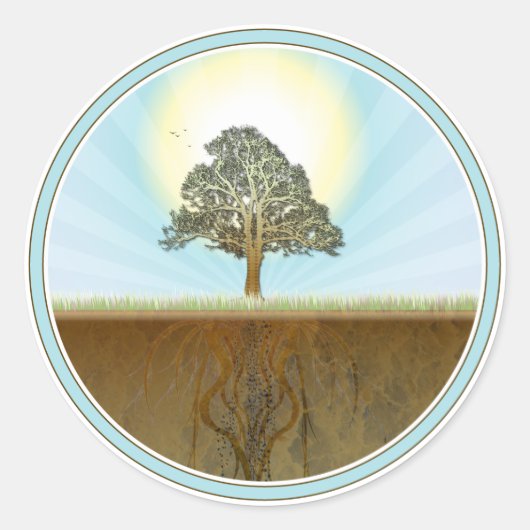 veerontwerp ronde sticker (Voorkant)