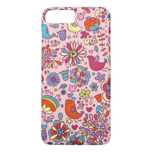 Veerpatroon met kleurrijke bloemen Case-Mate iPhone case (Achterkant)