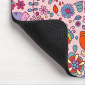 Veerpatroon met kleurrijke bloemen muismat (Hoek)