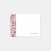 Veerpatroon met kleurrijke bloemen post-it® notes (Voorkant)
