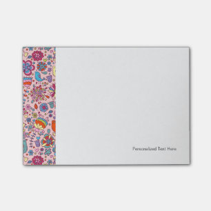 Veerpatroon met kleurrijke bloemen post-it® notes