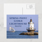 Veerpuntpaniekvuurtoren, Maine Briefkaart (Voorkant / Achterkant)