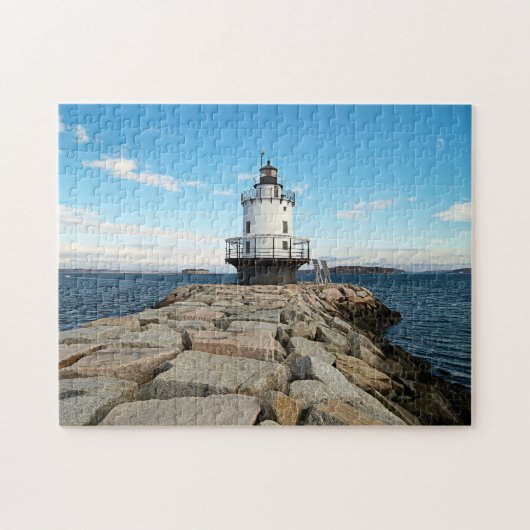 Veerpuntvuurtoren Zuid-Portland Maine Legpuzzel (Horizontaal)