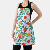 Veerrood en groene kleuren Apple Fruit Pattern Schort (Insitu)