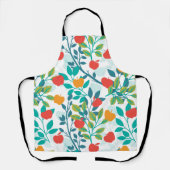 Veerrood en groene kleuren Apple Fruit Pattern Schort (Voorkant)