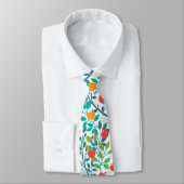 Veerrood en groene kleuren Apple Fruit Pattern Stropdas (Gebonden)