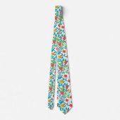 Veerrood en groene kleuren Apple Fruit Pattern Stropdas (Achterkant)