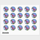 Veerroze ventilatoren ronde sticker (Vel)