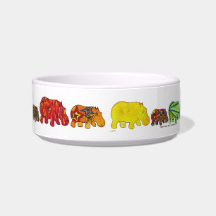 Veertien Hippos Marching Pet Food Bowl Voerbakje