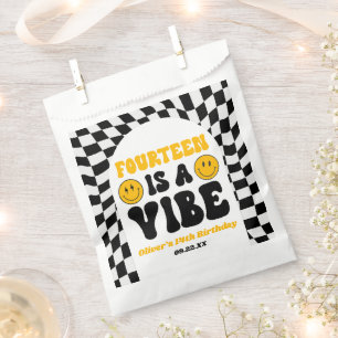 Veertien Is Een Vibe Retro 14e Verjaardagsfeestje Bedankzakje
