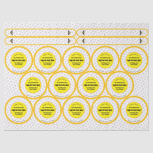 Veertien Jar-Top Honing Product Label Tissuepapier