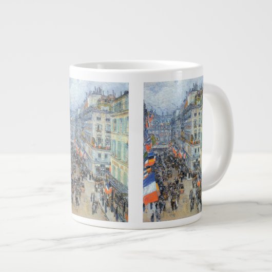 Veertien juli, Rue Daunou door Childe Hassam Jumbo Mok (Voorkant rechts)