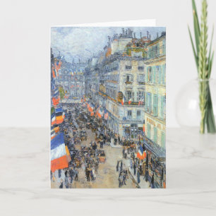 Veertien Juli, Rue Daunou door Childe Hassam Kaart