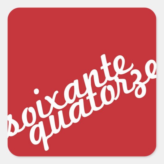 Veertienzestien Vierkante Sticker (Voorkant)