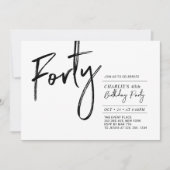 veertig | 40e verjaardag van de zwarte en witte mo kaart (Voorkant)